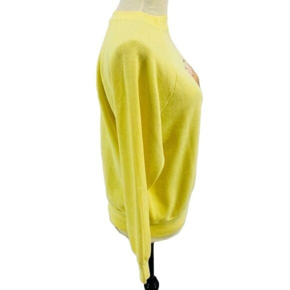 Vintage Creamy Yellow Who0o! Owl Sweatshirt - Picture 5 of 12